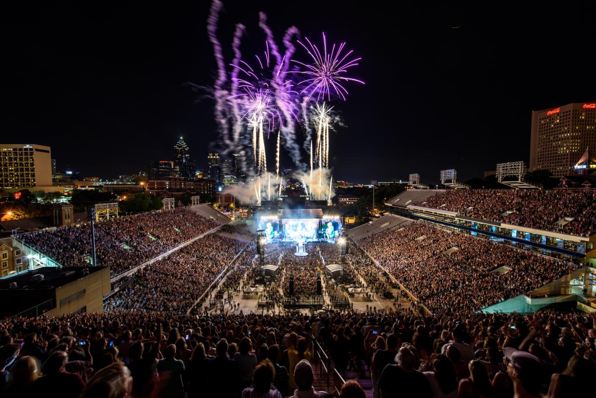 A concert at Bobby Dodd stadium