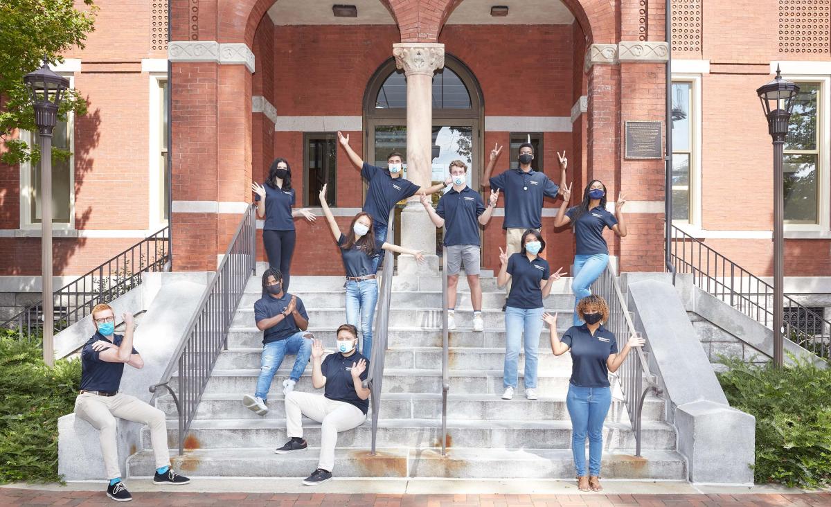 Clark Scholars students in front of Tech Tower