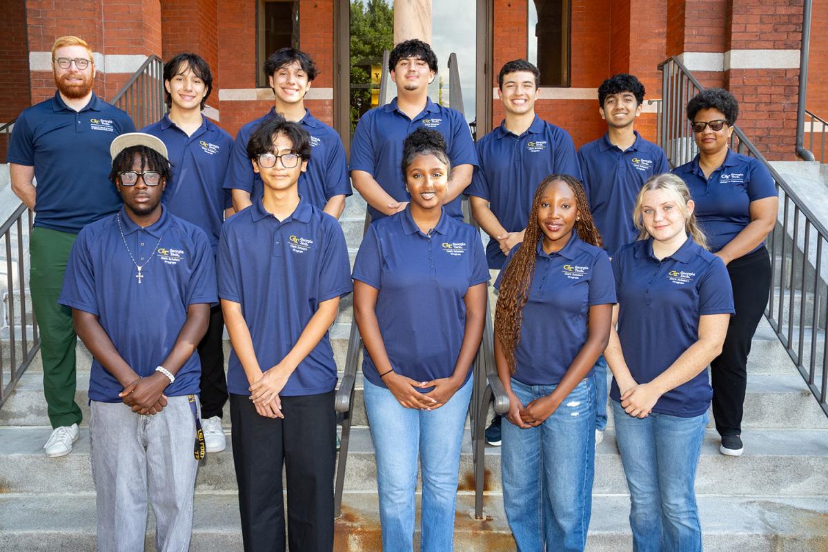 2025 Clark Scholars in front of Tech Tower